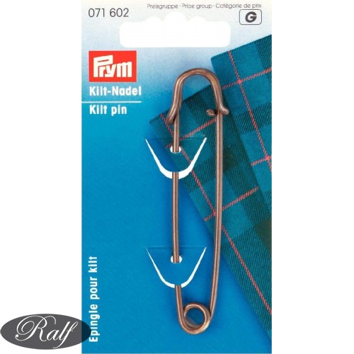 Ac de siguranta ornamental (fustanela) 76mm alama finisaj bronz - Prym 071602